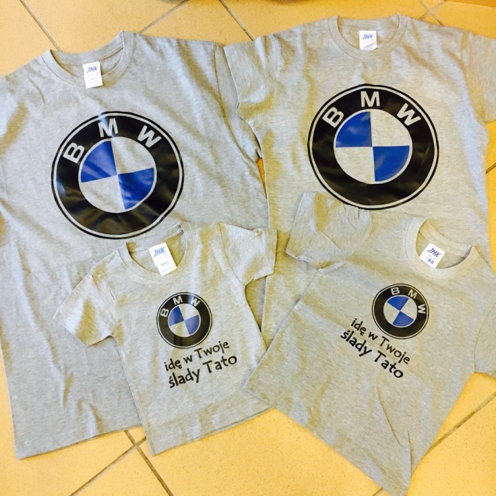 Zestaw 4 koszulek dla Rodzinki FAN BMW