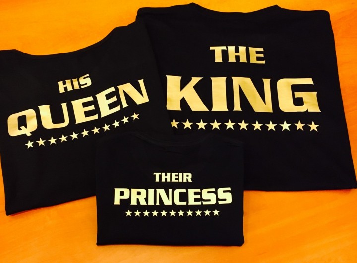 Zestaw 3 koszulek dla Rodzinki Queen King Prince